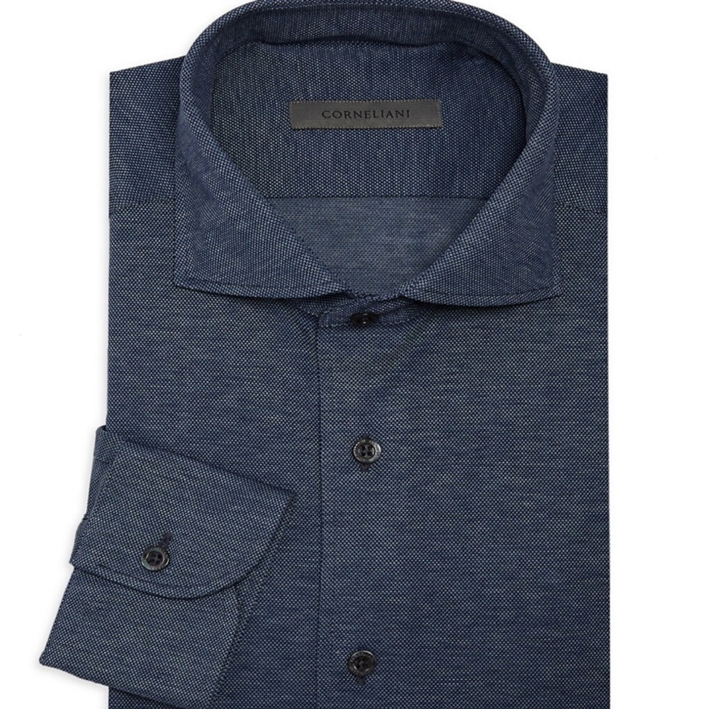 Brand new Corneliani Jersey Pique Dress Shirt 16.5